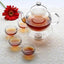 1 Set of Gongfu Chinese Ceremony Tea Set - 6 Glass cups with Infuser and Tealight Candle Pot Warmer-0