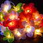 1 Set of 20 LED Tropical Bright Colous Frangipani Flower Battery String Lights Christmas Gift Home Wedding Party Decoration Outdoor Table Centrepiece-2