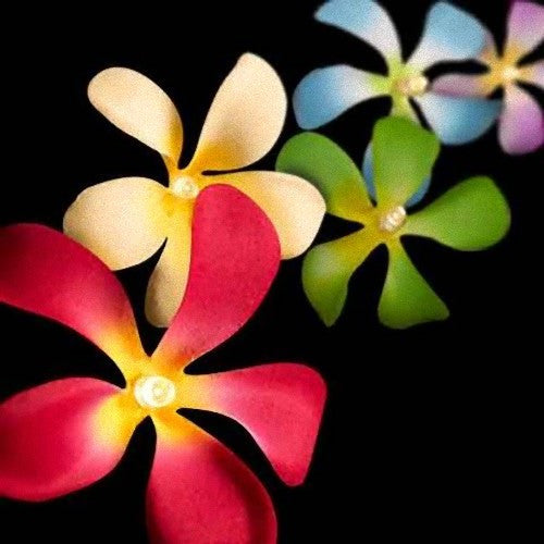 1 Set of 20 LED Tropical Bright Colous Frangipani Flower Battery String Lights Christmas Gift Home Wedding Party Decoration Outdoor Table Centrepiece-4