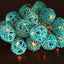 1 Set of 20 LED Turquoise 5cm Rattan Cane Ball Battery Powered String Lights Christmas Gift Home Wedding Party Bedroom Decoration Table Centrepiece-1