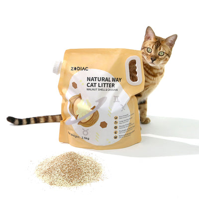 ZODIAC Natural Way Walnut Shell & Cassava Cat Litter 2.5Kgx4-1