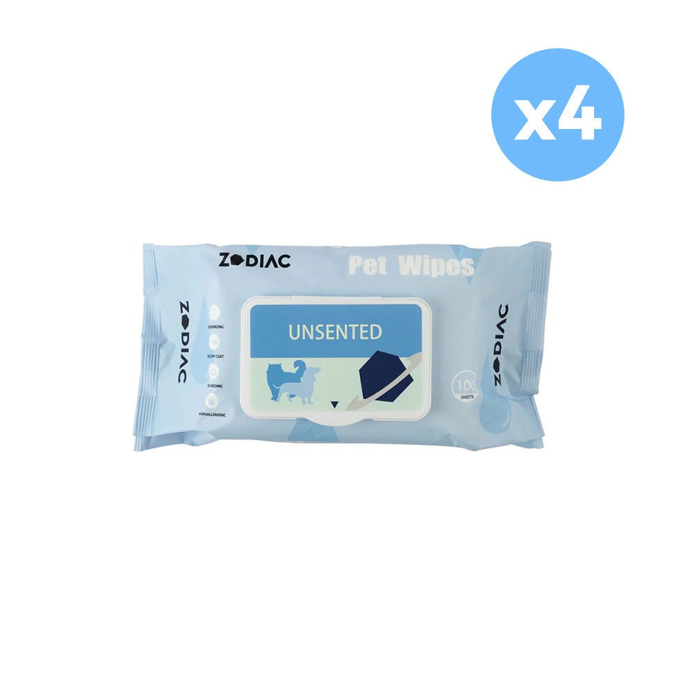 ZODIAC Unscented Pet Wipes 100 Pcs/Bag X4-0