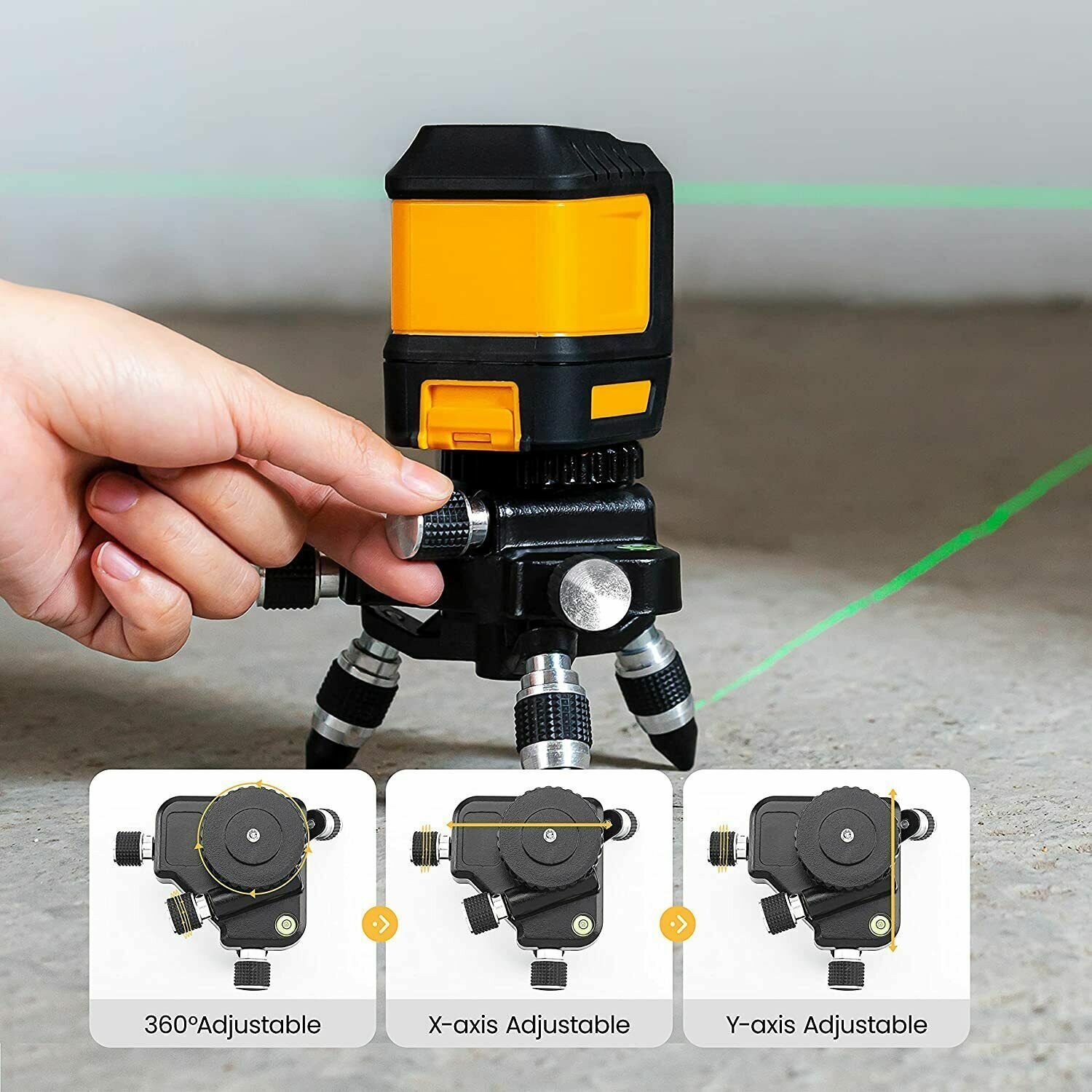 KT200P Laser Tripod 360 Rotating Turning Pivoting Base for 1/4 inch Laser Level-4