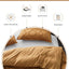 100% Premium Brushed Microfibre Tufted (3Pcs) Quilt Cover Set - Caramel - Queen Size-2