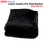 1000GSM Luxury Quality 2 Ply Mink Blanket Black 200 x 240 cm-1