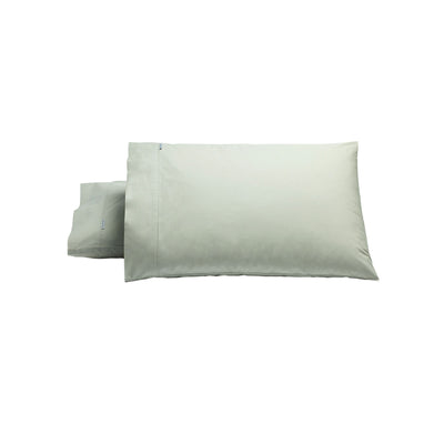 Bianca Pair of Heston Cotton Percale Standard Pillowcases Silver-0