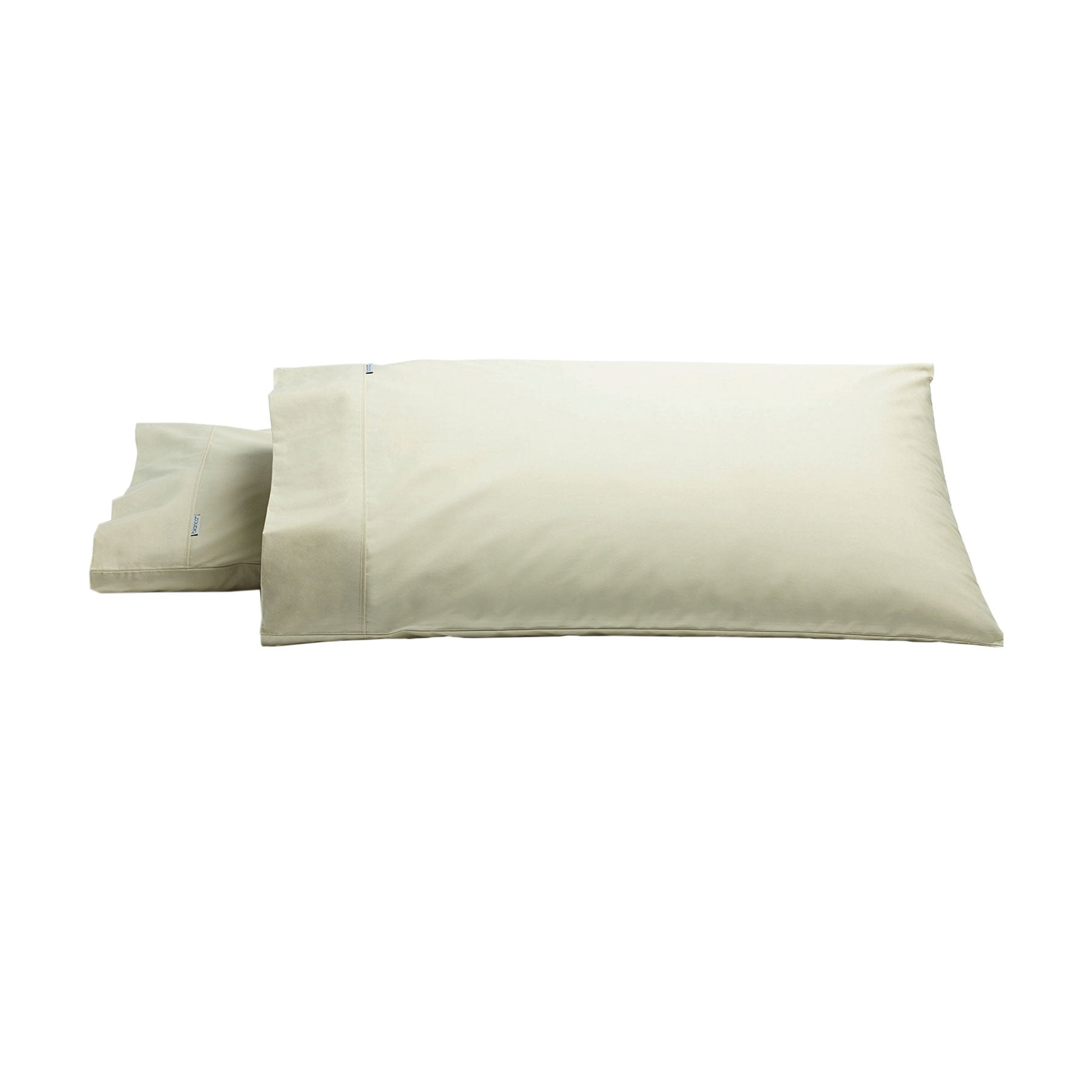 Bianca Pair of Heston Cotton Percale King Pillowcases Stone-0