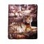 375gsm 1 Ply 3D Print Faux Mink Blanket Queen 200x240 cm Tiger Family-0