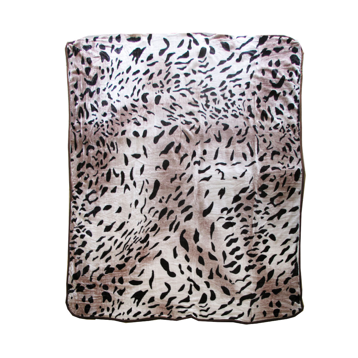 375gsm 1 Ply Animal Print Faux Mink Blanket Queen 200x240 cm Jaguar-0