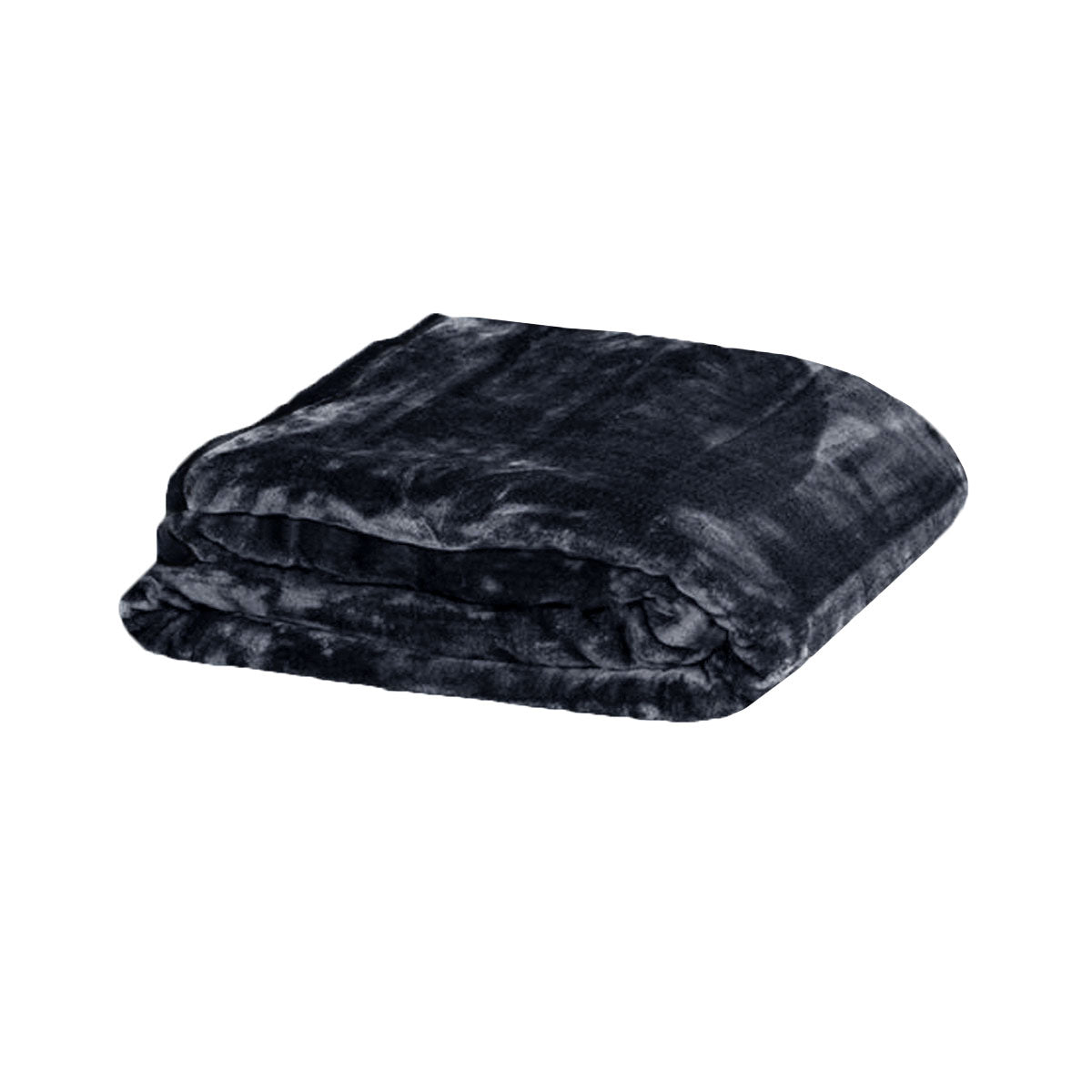 375gsm 1 Ply Solid Faux Mink Blanket Queen 200x240 cm Charcoal-0