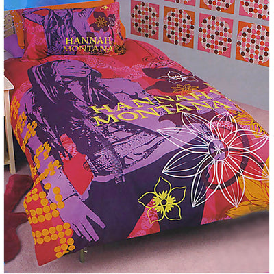 Disney Hannah Montana Purple Quilt Cover Set Single-0