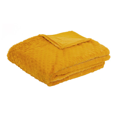 J.Elliot Home Azariah Plush Throw Mustard-0