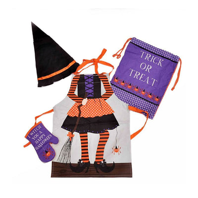 Cubby House Kids Set of 4 Witchy Children Kids Halloween Kitchen Chef Set-0