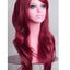 70cm Wavy Curly Sleek Full Hair Lady Wigs w Side Bangs Cosplay Costume Womens, Burgundy-0