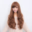 Long Wavy Curly Full Hair Wigs w Side Bangs Cosplay Costume Fancy Anime Womens, Flaxen-4