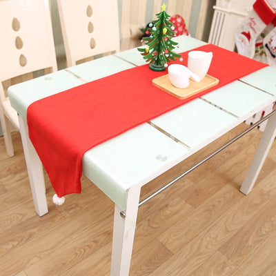 Christmas Chair Covers Tablecloth Runner Decoration Xmas Dinner Party Santa Gift, Table Runner (34 x 176cm)-0