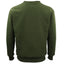 New Adult Unisex Plain Pullover Fleece Jumper Mens Long Sleeve Crew Neck Sweater, Olive, 3XL-1