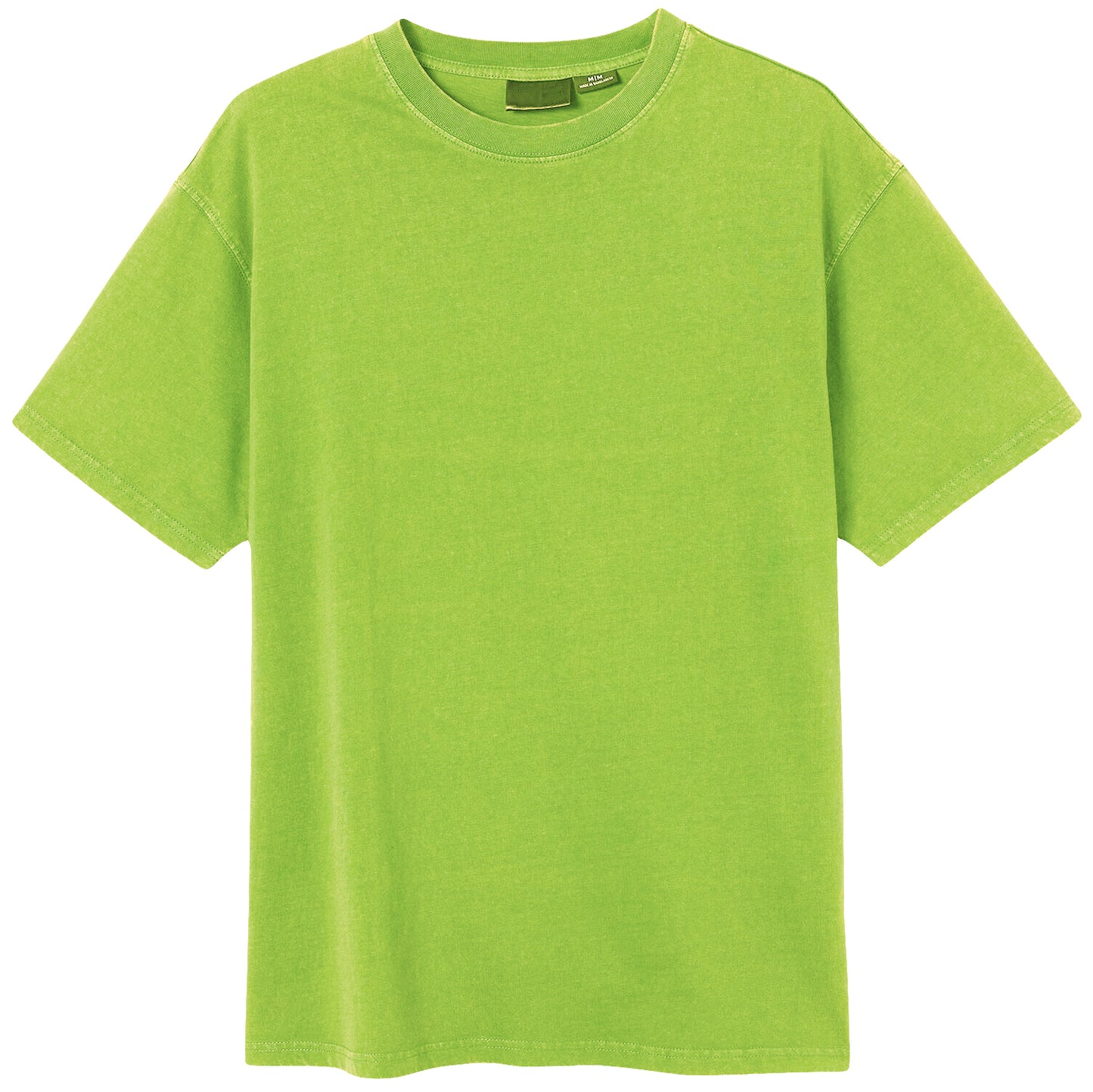 Adult 100% Cotton T-Shirt Unisex Men's Basic Plain Blank Crew Tee Tops Shirts, Lime, XL-0