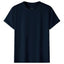 Adult 100% Cotton T-Shirt Unisex Men's Basic Plain Blank Crew Tee Tops Shirts, Navy, L-0