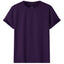 Adult 100% Cotton T-Shirt Unisex Men's Basic Plain Blank Crew Tee Tops Shirts, Purple, L-0