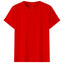 Adult 100% Cotton T-Shirt Unisex Men's Basic Plain Blank Crew Tee Tops Shirts, Red, S-0