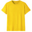 Adult 100% Cotton T-Shirt Unisex Men's Basic Plain Blank Crew Tee Tops Shirts, Yellow, L-0