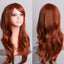 70cm Wavy Curly Sleek Full Hair Lady Wigs w Side Bangs Cosplay Costume Womens, Brown-0