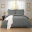 1000TC Tailored Double Size Quilt/Duvet Cover Set - Charcoal-0