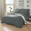 1000TC Tailored Double Size Quilt/Duvet Cover Set - Charcoal-1