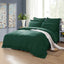 1000TC Tailored Double Size Quilt/Duvet Cover Set - Dark Green-1