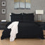 1000TC Tailored Double Size Black Duvet Quilt Cover Set-0