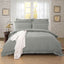 1000TC Tailored Double Size Grey Duvet Quilt Cover Set-0