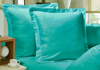 1000TC Premium Ultra Soft European Pillowcases 2-Pack Teal-0