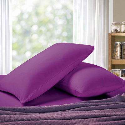 1000TC Premium Ultra Soft King size Pillowcases 2-Pack - Purple-1