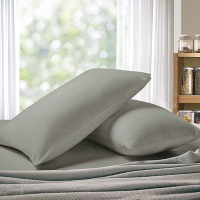 1000TC Premium Ultra Soft King size Pillowcases 2-Pack - Grey-1