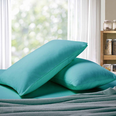 1000TC Premium Ultra Soft King size Pillowcases 2-Pack - Teal-1