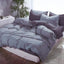 1000TC Reversible King Size Grey Duvet Quilt Cover Set-0