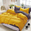 1000TC Reversible King Size Yellow and Grey Duvet Quilt Cover Set-0