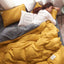 1000TC Reversible Queen Size Yellow and Grey Duvet Quilt Cover Set-2