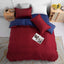 1000TC Reversible Super King Size Blue and Red Duvet Quilt Cover Set-1