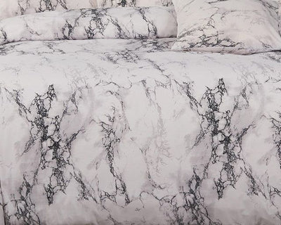 White Marble Double Size Duvet Quilt Cover Set-1