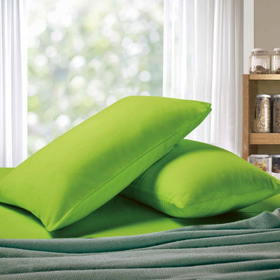 1000TC Premium Ultra Soft Queen size Pillowcases 2-Pack - Green-1