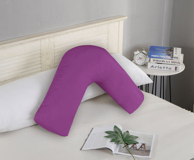 1000TC Premium Ultra Soft V SHAPE Pillowcase - Purple-0