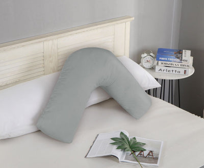 1000TC Premium Ultra Soft V SHAPE Pillowcase - Grey-0