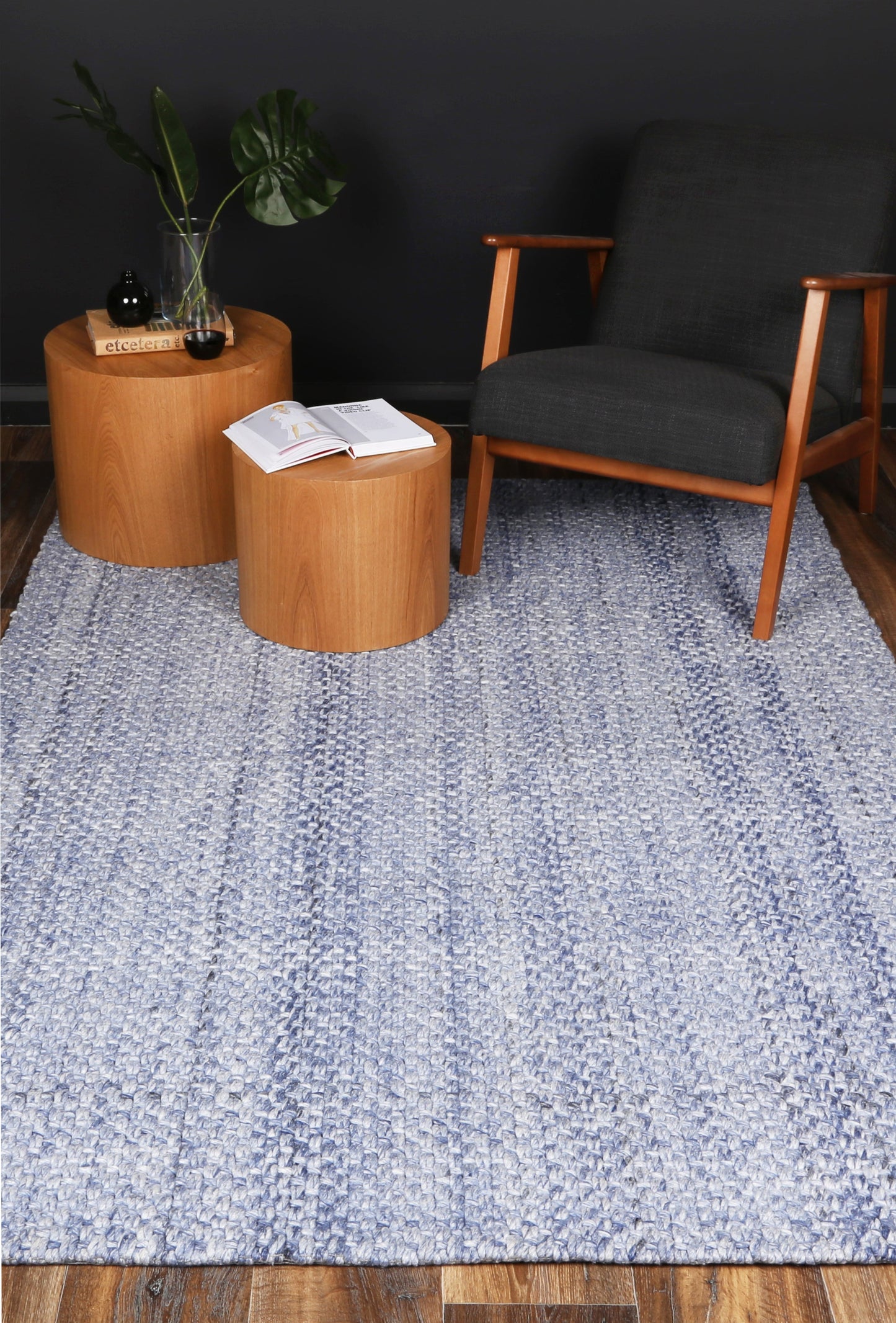 Harlow Chignon Blue Wool Blend Rug 160x230-3