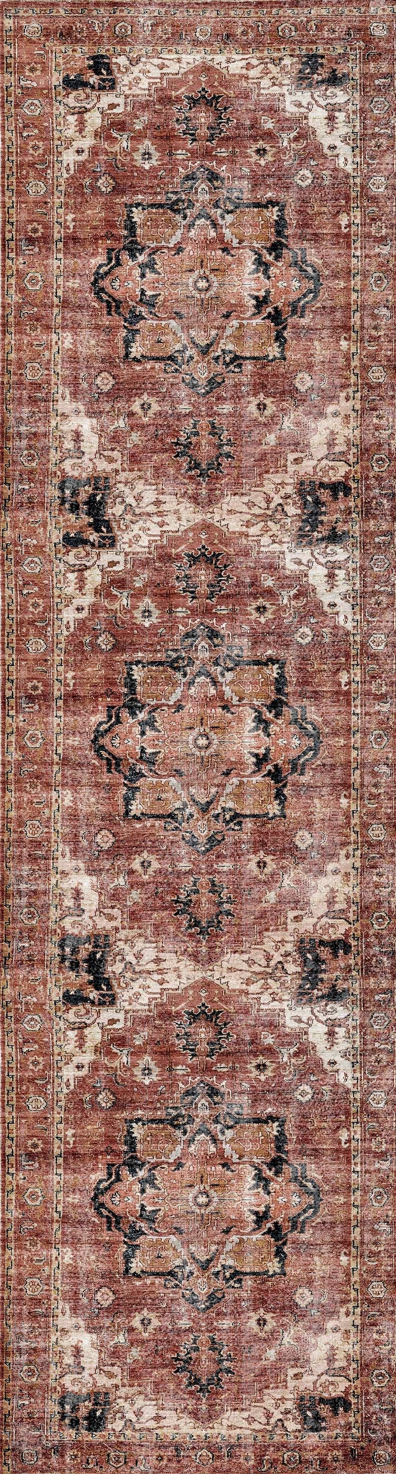 vintage-crown-cezanne-terracotta-distressed-vintage-rug 80X400-3