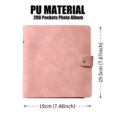 LIFEBEA 200 Pockets Photo Album for Fujifilm Instax Mini 11 12 9 40 Evo Liplay 8 7+ Instant Camera, Photo Album for Polaroid Kodak HP Zink 2x3" Photo (Pink)-1