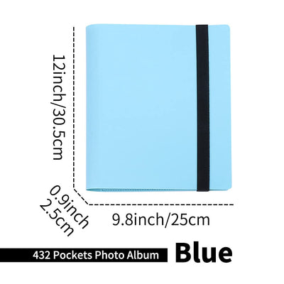 LIFEBEA 432 Pockets Photo Album for Fujifilm Instax Mini Camera, Polaroid Snap PIC-300 Z2300 Instant Camera, 2x3 Photo Album Book for Fujifilm Instax Mini 11 9 Evo 90 70 40 8 7 LiPlay Instant Camera (Blue)-1