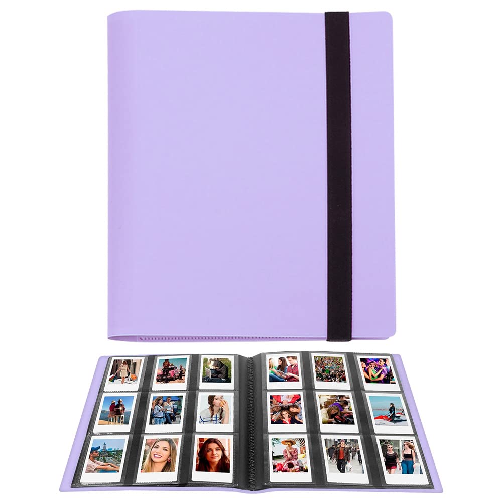 LIFEBEA 432 Pockets Photo Album for Fujifilm Instax Mini Camera, Polaroid Snap PIC-300 Z2300 Instant Camera, 2x3 Photo Album Book for Fujifilm Instax Mini 11 9 Evo 90 70 40 8 7 LiPlay Instant Camera (Purple)-0