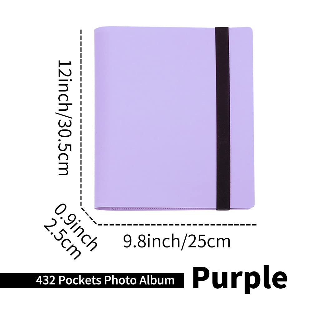 LIFEBEA 432 Pockets Photo Album for Fujifilm Instax Mini Camera, Polaroid Snap PIC-300 Z2300 Instant Camera, 2x3 Photo Album Book for Fujifilm Instax Mini 11 9 Evo 90 70 40 8 7 LiPlay Instant Camera (Purple)-1